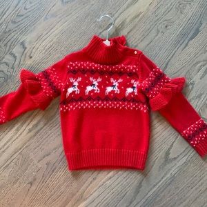 Janie and Jack Red Christmas Sweater